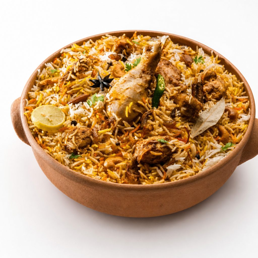 Chicken Dum Biryani (Bone In Chicken) 3pc.