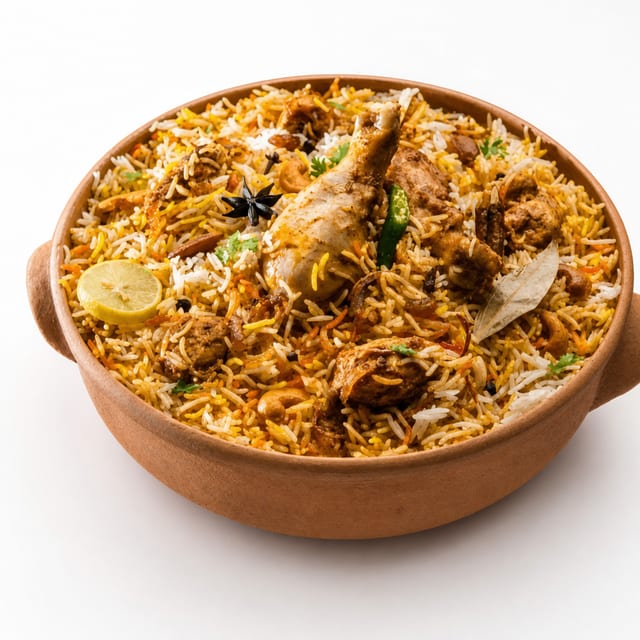 Chicken Dum Biryani (Bone In Chicken) 3pc.