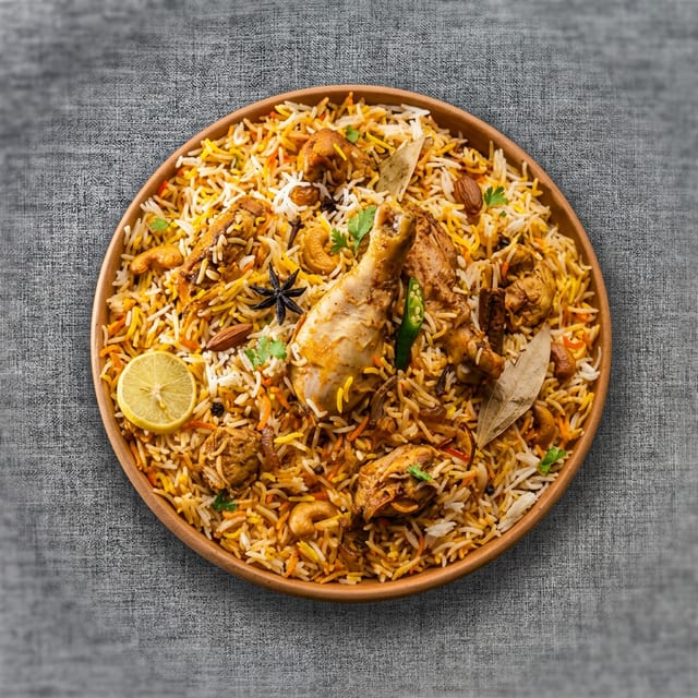 Chicken Dum Biryani (Bone In Chicken) 3pc.