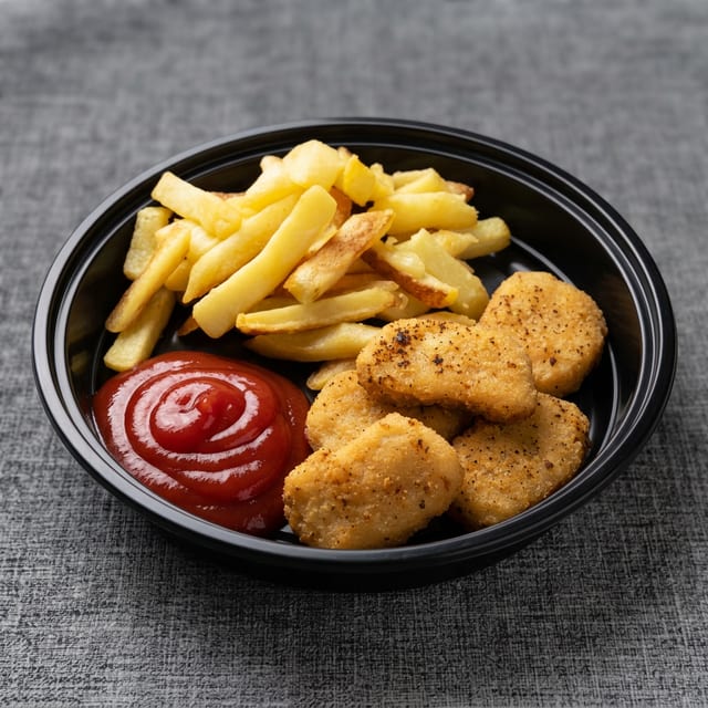 Baby Chicken Pakora (Nugget) W/ Fries (6pc).